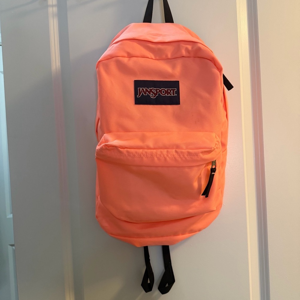 New! JANSPORT Superbreak Backpack Coral/Orange